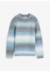 bonprix - Gruby sweter z efektem ombre. Kolor: szary