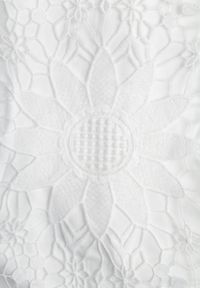 Born2be - Biała Sukienka Mini z Koronkowymi Wstawkami i Falbankami Soffiana. Okazja: na co dzień, na imprezę. Typ kołnierza: kołnierz z falbankami. Kolor: biały. Materiał: koronka. Długość rękawa: krótki rękaw. Wzór: koronka. Styl: elegancki, casual. Długość: mini #6