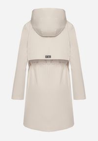 Born2be - Beżowa Kurtka Parka z Kapturem ze Wzorem w Kratę i Podpinanymi Rękawami Gavaria. Okazja: na co dzień, na spotkanie biznesowe. Typ kołnierza: kaptur. Kolor: beżowy. Materiał: jeans. Styl: biznesowy, klasyczny, casual, elegancki #4