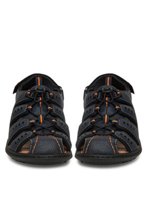 Rieker Sandały 22021-14 Czarny. Kolor: czarny. Materiał: syntetyk