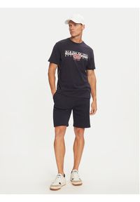 Napapijri T-Shirt S-Aylmer NP0A4HTO Granatowy Regular Fit. Kolor: niebieski. Materiał: bawełna