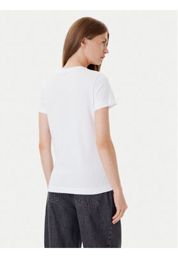 Pinko - PINKO T-Shirt Bussolotto 100355 A2RD Biały Regular Fit. Kolor: biały. Materiał: bawełna