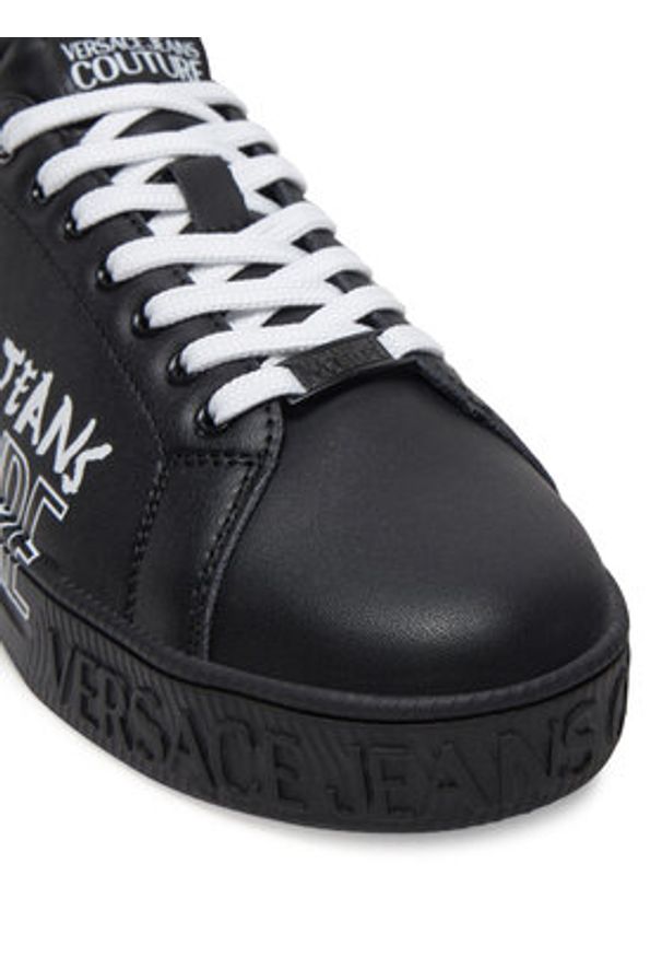 Versace Jeans Couture Sneakersy 78YA3SKC Czarny. Kolor: czarny. Materiał: skóra