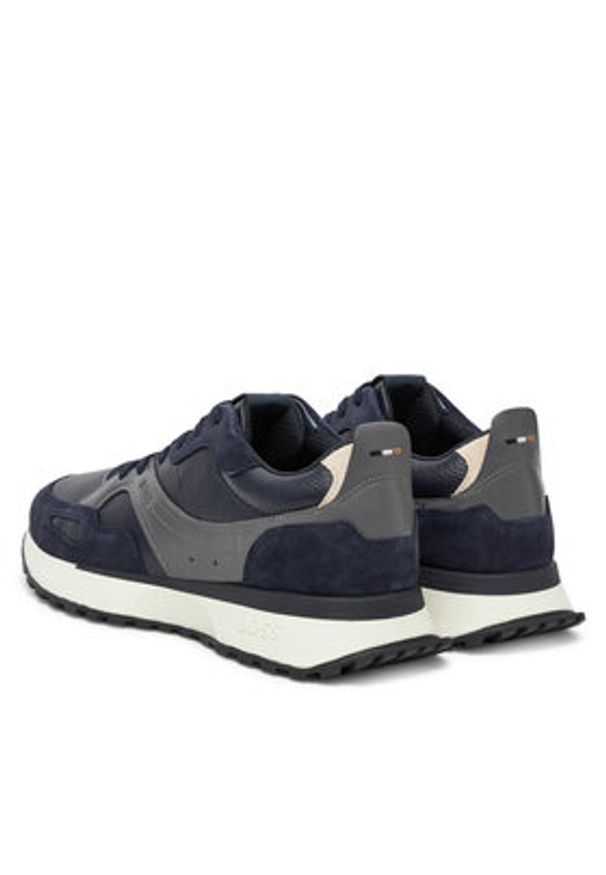 BOSS Sneakersy Jonah 50548782 Granatowy. Kolor: niebieski. Materiał: skóra
