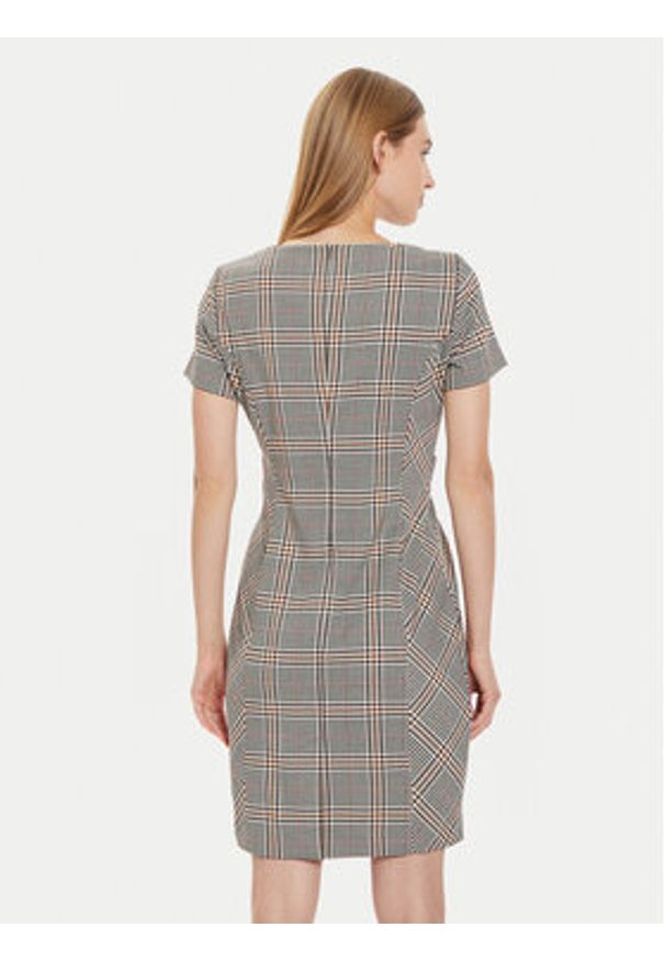 Tatuum Sukienka codzienna Hipi T2319.200B Szary Slim Fit. Okazja: na co dzień. Kolor: szary. Materiał: syntetyk, wiskoza. Typ sukienki: proste. Styl: casual