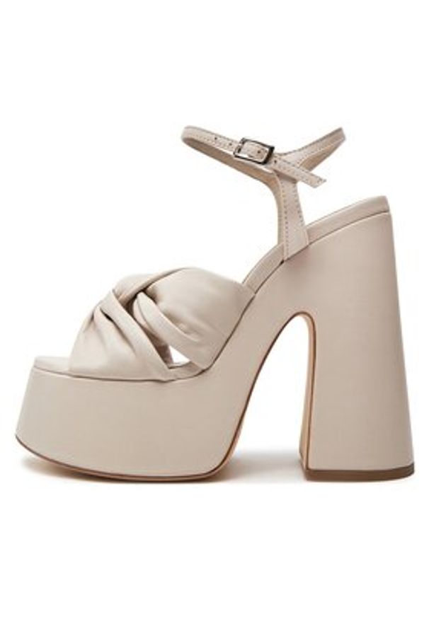 Vic Matié Sandały 1E1400D C20C060111 Beżowy. Kolor: beżowy. Materiał: skóra