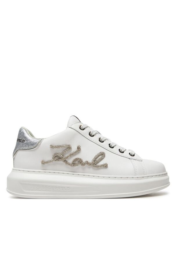 Karl Lagerfeld - KARL LAGERFELD Sneakersy Kapri KL62511G Biały. Kolor: biały. Materiał: skóra