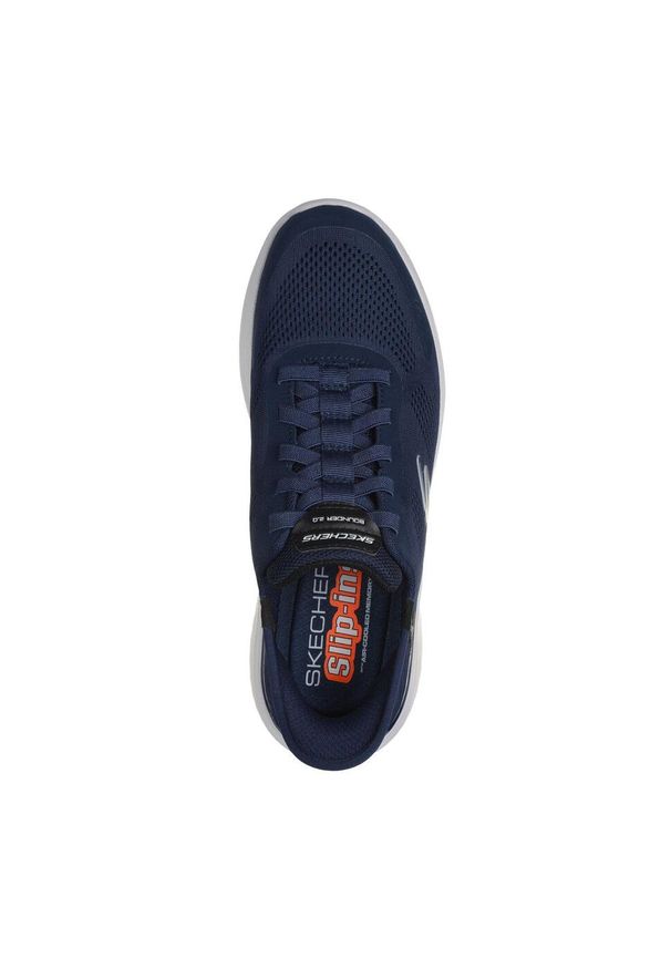 skechers - Męskie BOUNDER 2.0 EMERGED Slip-On Granatowy. Zapięcie: bez zapięcia. Kolor: niebieski. Materiał: poliester, materiał