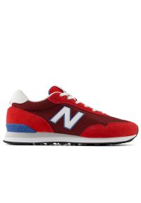 Buty New Balance ML515ANV - czerwone. Okazja: na co dzień. Kolor: czerwony. Materiał: skóra, syntetyk, zamsz, materiał. Szerokość cholewki: normalna