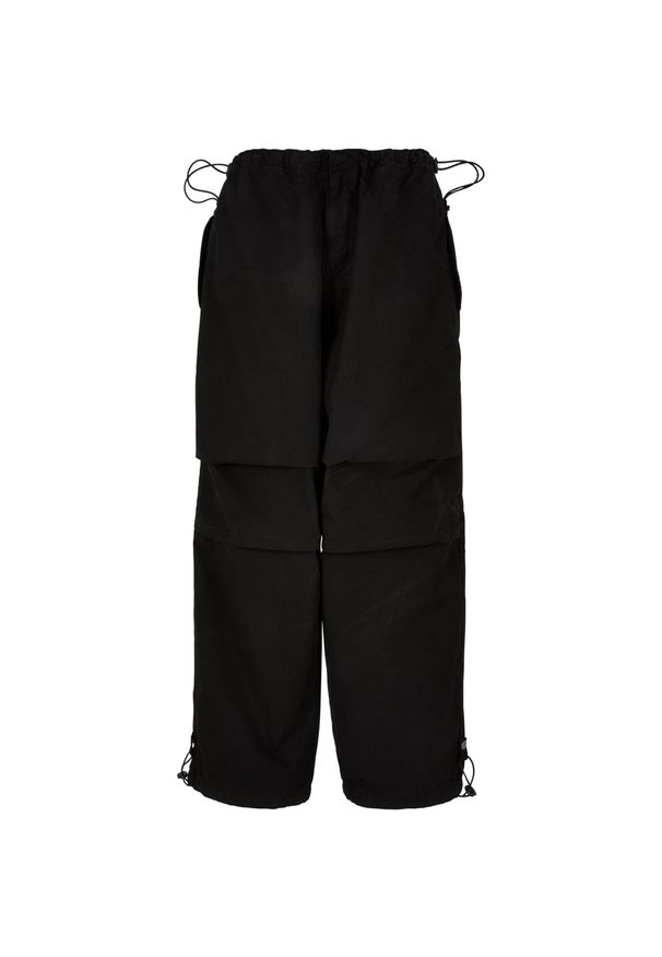 Damskie spodnie spadochronowe Urban Classics. Kolor: czarny. Materiał: bawełna. Długość: długie