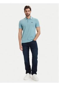 BOSS Polo Paddy 50469055 Turkusowy Regular Fit. Typ kołnierza: polo. Kolor: turkusowy. Materiał: bawełna #5