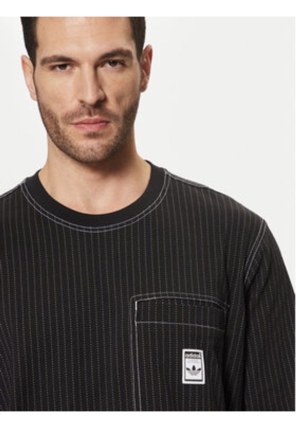 Adidas - adidas Longsleeve Wabash JP4479 Czarny Loose Fit. Kolor: czarny. Materiał: bawełna. Długość rękawa: długi rękaw