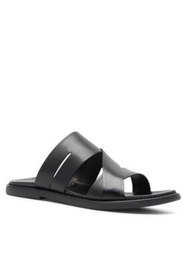 Gino Rossi Klapki MARCELLO-01 MB Czarny. Kolor: czarny. Materiał: skóra