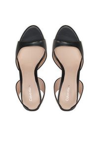 Calvin Klein Sandały Heel D'Orsay Sandal 90 Lth HW0HW02124 Czarny. Kolor: czarny