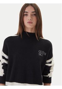 Guess Golf W5BR78 Z4242 Czarny Relaxed Fit. Typ kołnierza: golf. Kolor: czarny. Materiał: syntetyk
