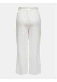 only - ONLY Spodnie materiałowe Thyra 15296375 Biały Comfort Fit. Kolor: biały. Materiał: bawełna