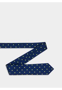 Pako Lorente - Granatowy krawat męski w żółte kwiatki P22SF-KX-018-G-0. Kolor: żółty, niebieski, wielokolorowy. Materiał: poliester. Wzór: kwiaty #2