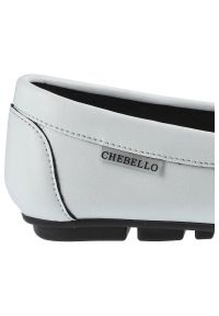 CheBello - Białe Mokasyny Chebello Damskie Wygodne Buty. Okazja: na co dzień. Zapięcie: bez zapięcia. Kolor: biały. Materiał: skóra. Styl: casual, elegancki #3