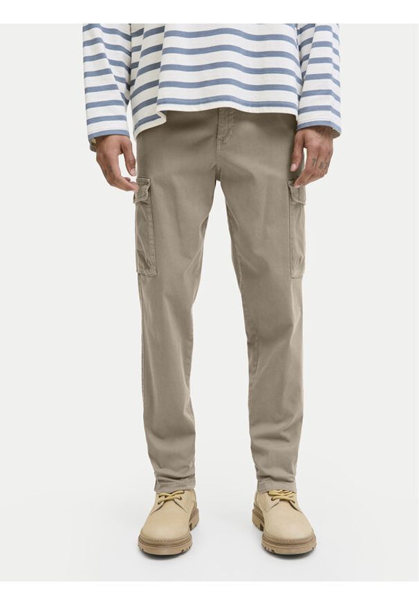 Jack & Jones Spodnie materiałowe Stace Arthur 12282388 Beżowy Regular Fit. Kolor: beżowy. Materiał: bawełna