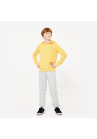 DOMYOS - Spodnie dresowe dla dzieci Domyos. Kolor: szary. Materiał: poliester, bawełna, materiał. Sport: joga i pilates #2