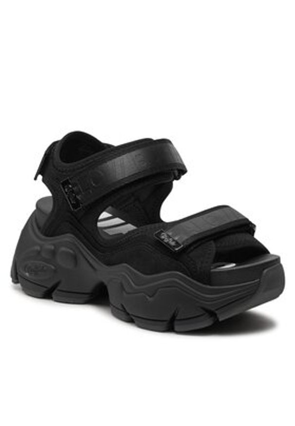 Buffalo Sandały Binary 0 1602196 Czarny. Kolor: czarny. Materiał: skóra