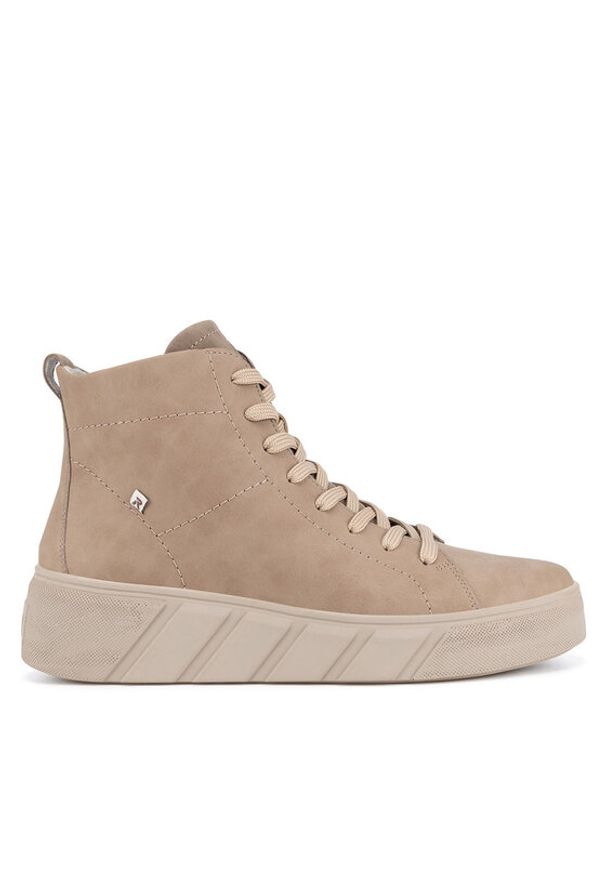 Rieker Revolution Lifestyle Botki W0561-20 Beżowy. Kolor: beżowy. Materiał: skóra