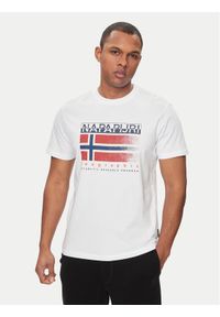 Napapijri T-Shirt S-Kreis NP0A4HQR Biały Regular Fit. Kolor: biały. Materiał: bawełna