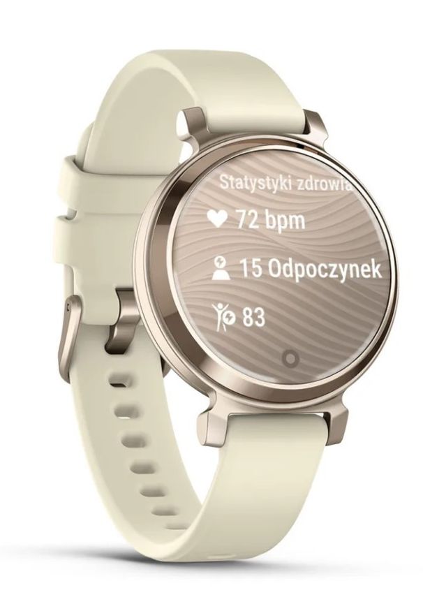 GARMIN - Garmin Lily 2 kremowo-złoty. Kolor: kremowy, złoty, wielokolorowy. Materiał: skóra, nylon. Styl: elegancki
