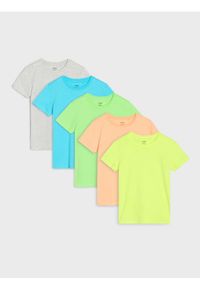 Sinsay - Koszulki 5 pack - szary. Kolor: szary