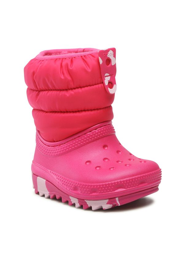 Śniegowce Crocs Classic Neo Puff Boot T 207683 Candy Pink. Kolor: różowy