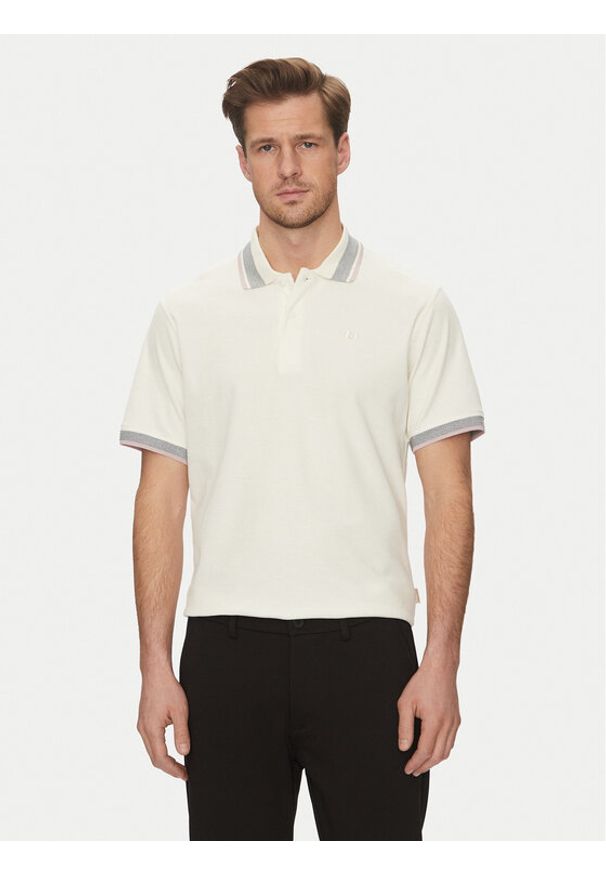 Blend Polo 20717916 Biały Regular Fit. Typ kołnierza: polo. Kolor: biały. Materiał: bawełna