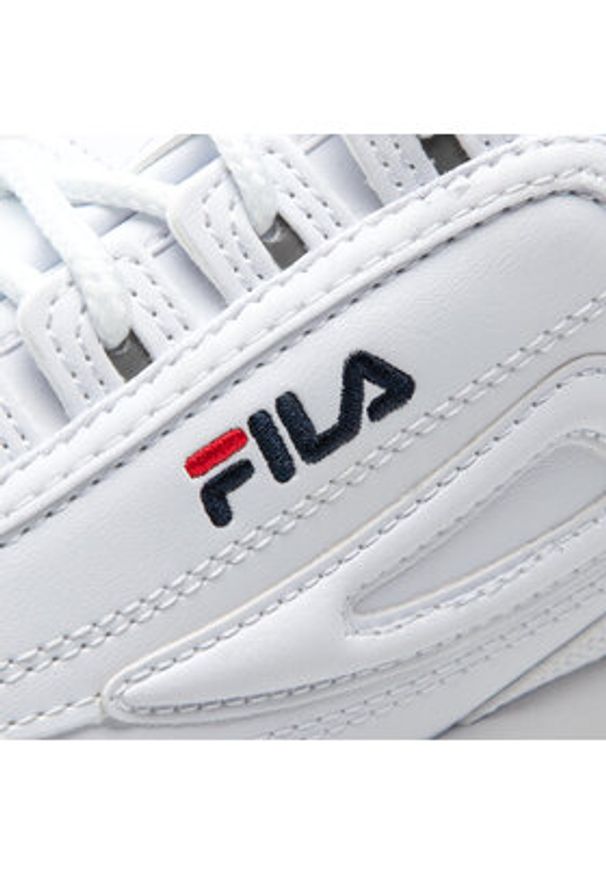 Fila Sneakersy Disruptor Teens FFT0029.10004 Biały. Kolor: biały. Materiał: skóra