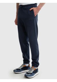 Big-Star - Spodnie męskie dresowe granatowe Brutus 403. Kolor: niebieski. Materiał: dresówka. Wzór: aplikacja, nadruk. Sport: fitness #5