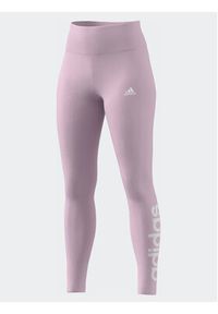 Adidas - adidas Legginsy SPORT INSPIRED LOUNGEWEAR ESSENTIALS HIGH-WAISTED LOGO LEGGINGS ID0024 Różowy. Kolor: różowy. Materiał: bawełna. Styl: sportowy #10