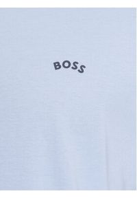 BOSS - Boss T-Shirt Tee Curved 50469062 Błękitny Regular Fit. Kolor: niebieski. Materiał: bawełna #4