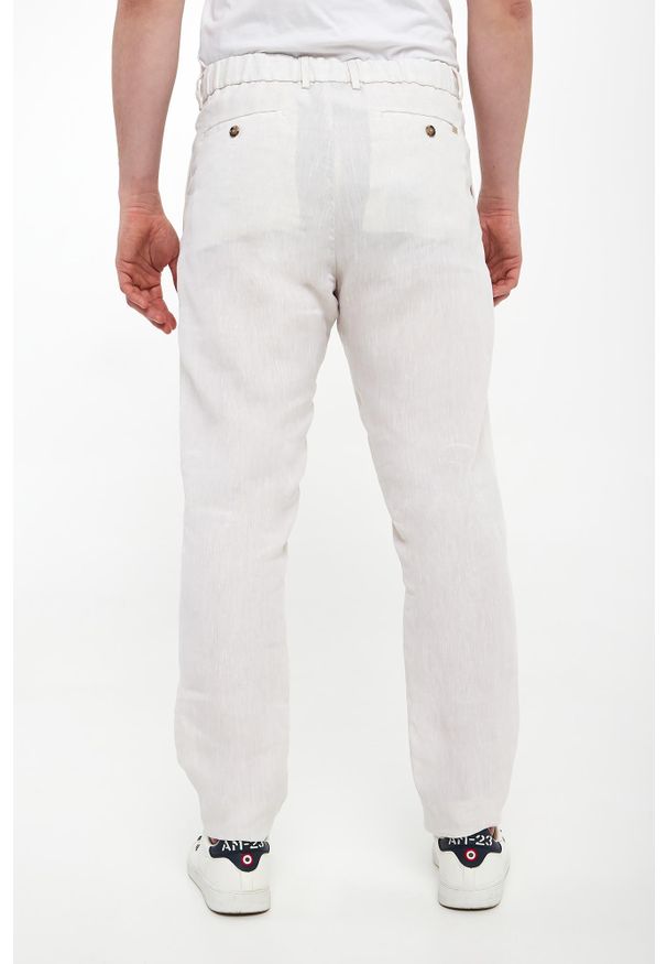 PAUL & SHARK - Spodnie męskie lniane PAUL&SHARK. Materiał: len