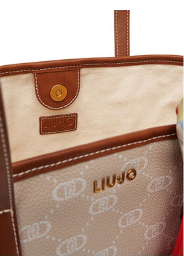 Liu Jo Torebka Ecs M Tote AA5095 E0086 Beżowy. Kolor: beżowy. Materiał: skórzane