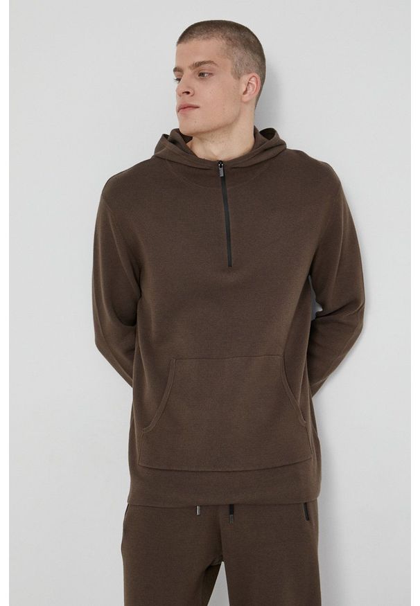 medicine - Medicine - Sweter Essential. Okazja: na co dzień. Typ kołnierza: kaptur. Kolor: brązowy. Materiał: dzianina. Długość: krótkie. Styl: casual