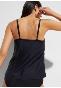 bonprix - Top tankini z koronki. Kolor: czarny. Materiał: koronka. Długość rękawa: na ramiączkach. Wzór: koronka #3