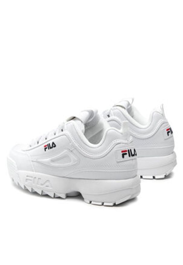 Fila Sneakersy Disruptor Teens FFT0029.10004 Biały. Kolor: biały. Materiał: skóra