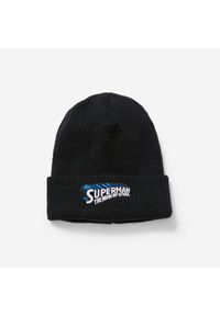 Decathlon - Czapka dziecięca Domyos Superman. Kolor: czarny. Materiał: akryl, materiał. Wzór: motyw z bajki #1
