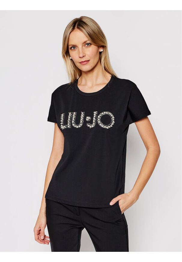 Liu Jo T-Shirt CA1236 J9135 Czarny Regular Fit. Kolor: czarny. Materiał: bawełna