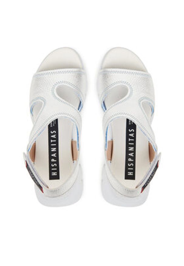 Hispanitas Sandały Dakar HV254010 Srebrny. Kolor: srebrny. Materiał: skóra