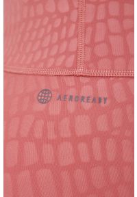 adidas Performance legginsy treningowe Optime damskie kolor różowy wzorzyste. Kolor: różowy. Materiał: lycra, materiał, włókno, skóra. Styl: sportowy. Sport: fitness #5