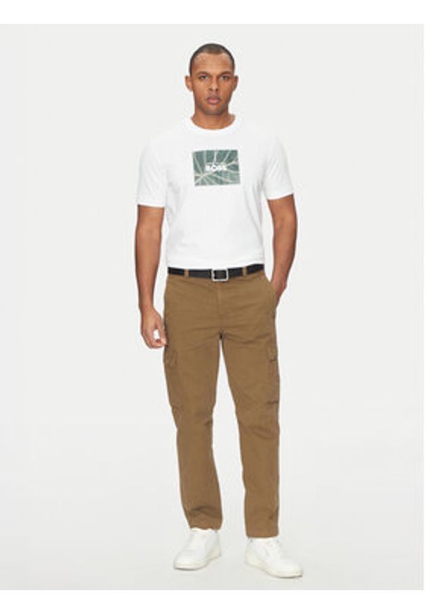BOSS T-Shirt Injungle 50535112 Biały Regular Fit. Kolor: biały. Materiał: bawełna