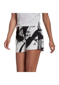 Spodenki treningowe damskie Adidas AOP. Kolor: biały. Materiał: bawełna #2