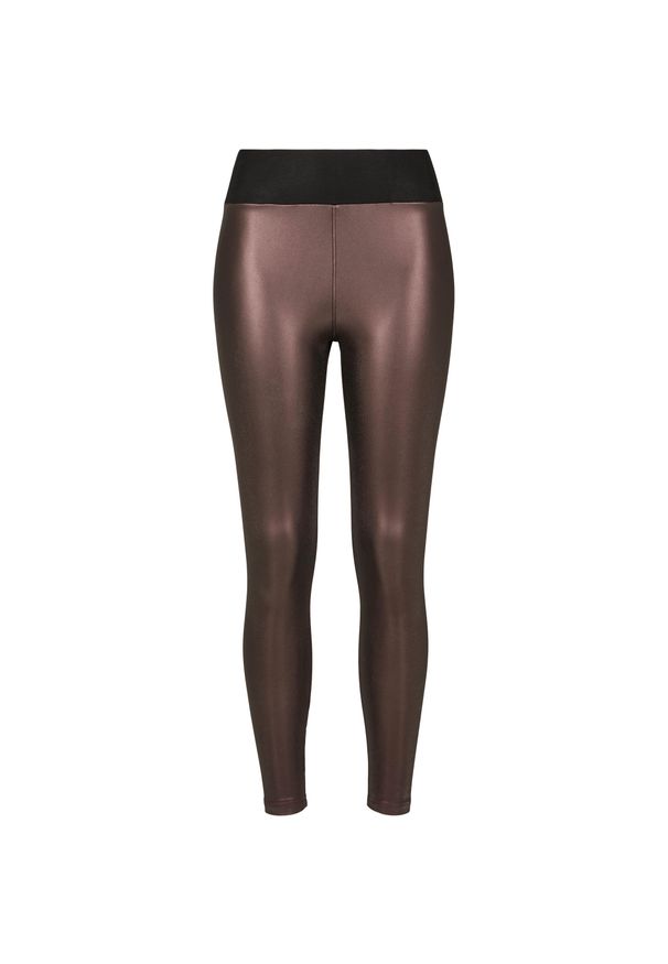 Urban Classics - Damskie legginsy Urban Classic faux leather wait. Stan: podwyższony. Kolor: czerwony. Materiał: skóra, syntetyk
