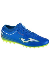 Buty Joma Evolution 2404 Ag EVOS2404AG niebieskie. Wysokość cholewki: przed kostkę. Kolor: niebieski. Materiał: materiał. Szerokość cholewki: normalna. Sport: piłka nożna