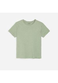 Reserved - Bawełniany t-shirt - Turkusowy. Kolor: turkusowy. Materiał: bawełna #1
