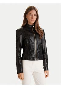 Marciano Guess Kurtka skórzana 6RGL09 7133A Czarny Regular Fit. Kolor: czarny. Materiał: skóra #1